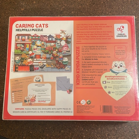 Caring Cats‎ Helpfilli Puzzle 100 Pieces - Picture 2 of 6